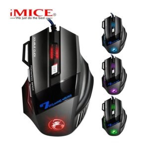 iMICE X7 3200DPI LED Optical 7 Buttons USB Wired Gaming Mouse (Black)