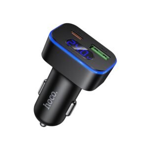 Hoco Z63B Barry 48W Dual Port (PD30W+QC3.0) Digital Display Car Charger Black
