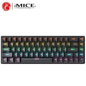 IMICE GK-690 Wired Mechanical Multi Colour Keyboard (Blue Switch) Black