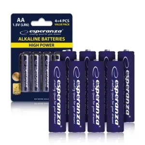 Esperanza AA Alkaline Batteries 8 Pcs