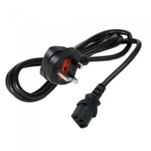 1.5M IEC Mains UK PC Power Lead Black